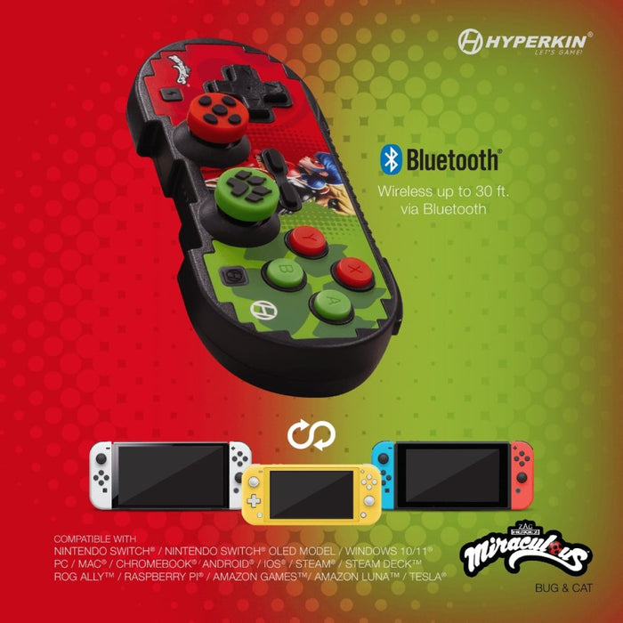 EAN 810007714424 - Hyperkin Pixel Art Verde, Rojo Bluetooth Gamepad Nintendo Switch, Nintendo Switch Lite, Nintendo Switch OL imagen 5
