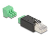 EAN 4043619666072 - DeLOCK 66607 cambiador de género para cable RJ45 3 pin terminal block Negro, Verde imagen 1