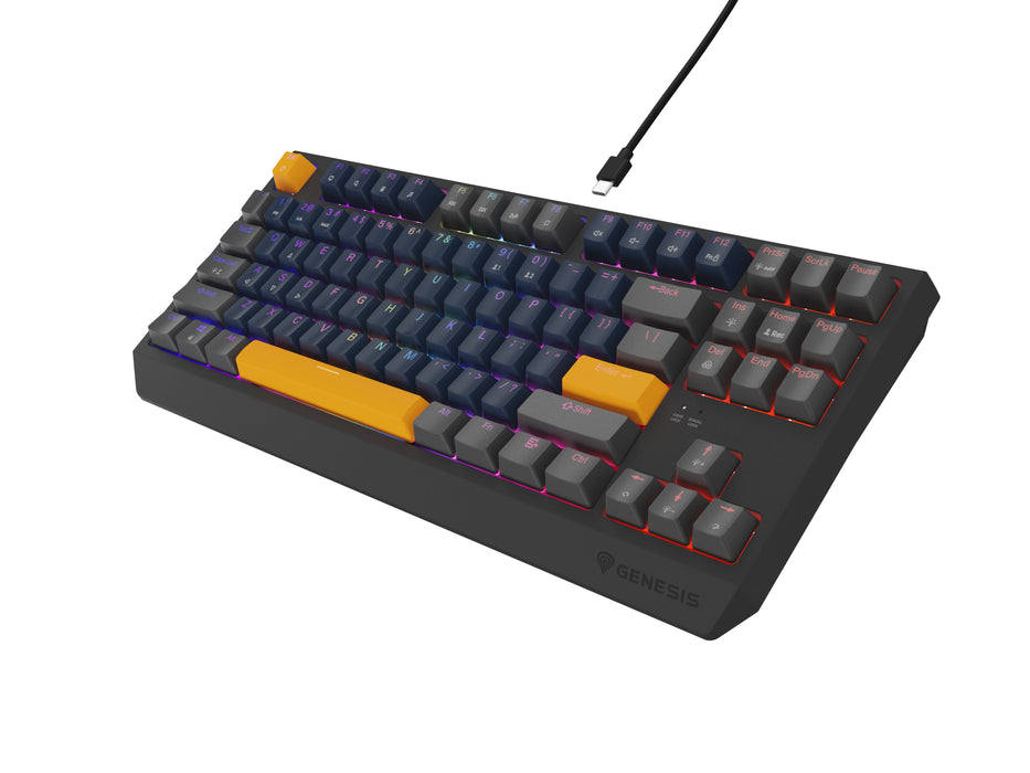 EAN 5901969444445 - GENESIS THOR 230 TKL teclado Juego USB + RF Wireless + Bluetooth QWERTY Negro, Azul, Gris, Naranja imagen 17