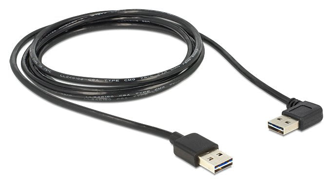 EAN 4043619834679 - DeLOCK 5m USB 2.0 A m/m 90° cable USB USB A Negro imagen 2