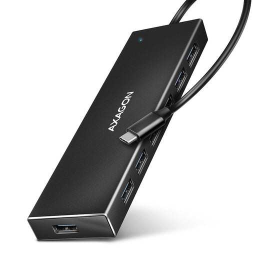 EAN 8595247907042 - Axagon HUE-F7C 7x USB 3.2 Gen 1 ALU FLAT hub micro power IN 30cm USB-C USB 3.2 Gen 1 (3.1 Gen 1) Type-A 5 imagen 1