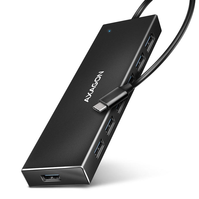 EAN 8595247907042 - Axagon HUE-F7C 7x USB 3.2 Gen 1 ALU FLAT hub micro power IN 30cm USB-C USB 3.2 Gen 1 (3.1 Gen 1) Type-A 5 imagen 1