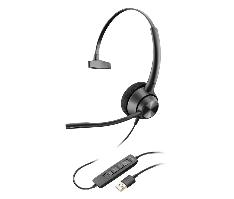 EAN 0017229169029 - Poly EncorePro 310 Monaural USB-A Headset TAA Alámbrico Diadema Oficina/Centro de llamadas USB tipo A Neg imagen 1
