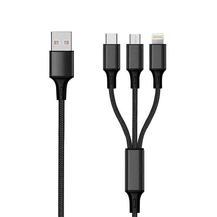 EAN 4010425971539 - 2GO 797153 cable USB 1,5 m USB B USB C/Micro-USB B/Lightning Negro imagen 1