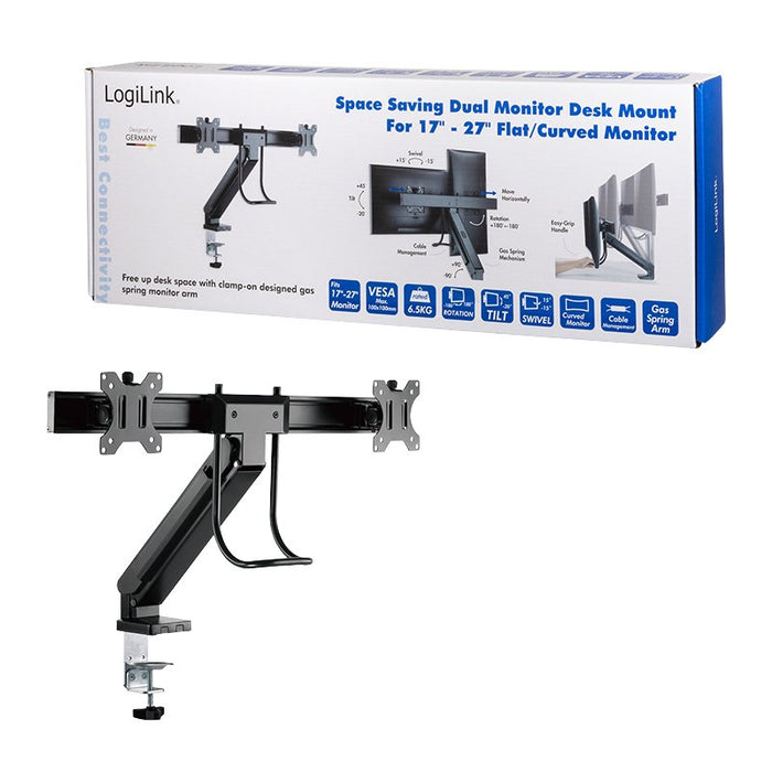 EAN 4052792060065 - LogiLink BP0102 soporte para monitor 68,6 cm (27") Escritorio Negro imagen 9