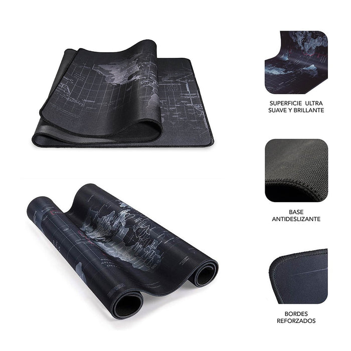 EAN 8436586740535 - SUBBLIM Mousepad World XL Alfombrilla de ratón para juegos Negro imagen 2