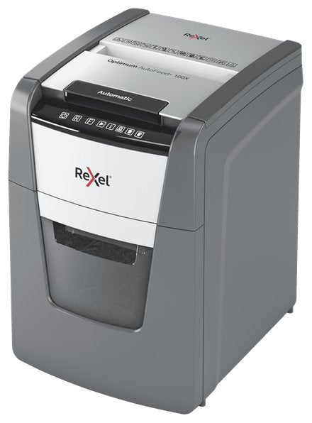 EAN 5028252613873 - Rexel Optimum AutoFeed+ 100X triturador de papel Corte cruzado 55 dB 22 cm Negro, Gris imagen 2