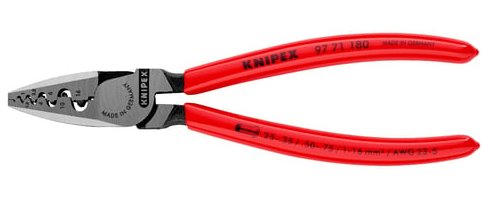 EAN 4003773019787 - Knipex 97 71 180 crimpadora Herramienta para prensar Rojo imagen 3