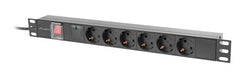 EAN 5901969441826 - Lanberg PDU-06F-0200-IEC-BK unidad de distribución de energía (PDU) 6 salidas AC 1U Negro imagen 5