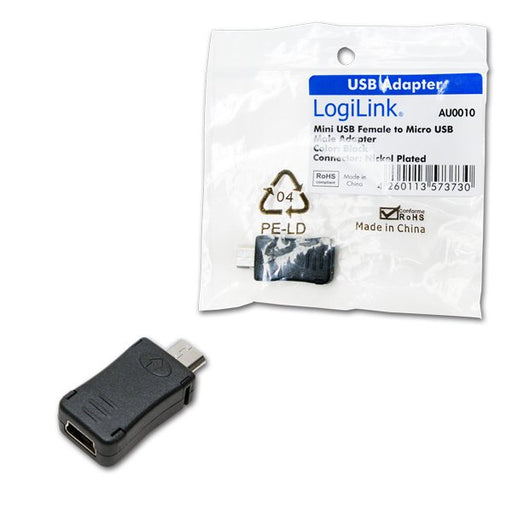 EAN 4052792006179 - LogiLink AU0010 cambiador de género para cable Micro USB Mini USB Negro imagen 2
