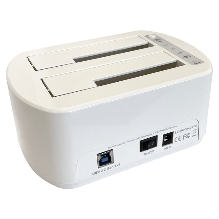 EAN 4260070129315 - LC-Power LC-DOCK-U3-VI base de conexión para disco duro USB 3.2 Gen 1 (3.1 Gen 1) Type micro-B Blanco imagen 3