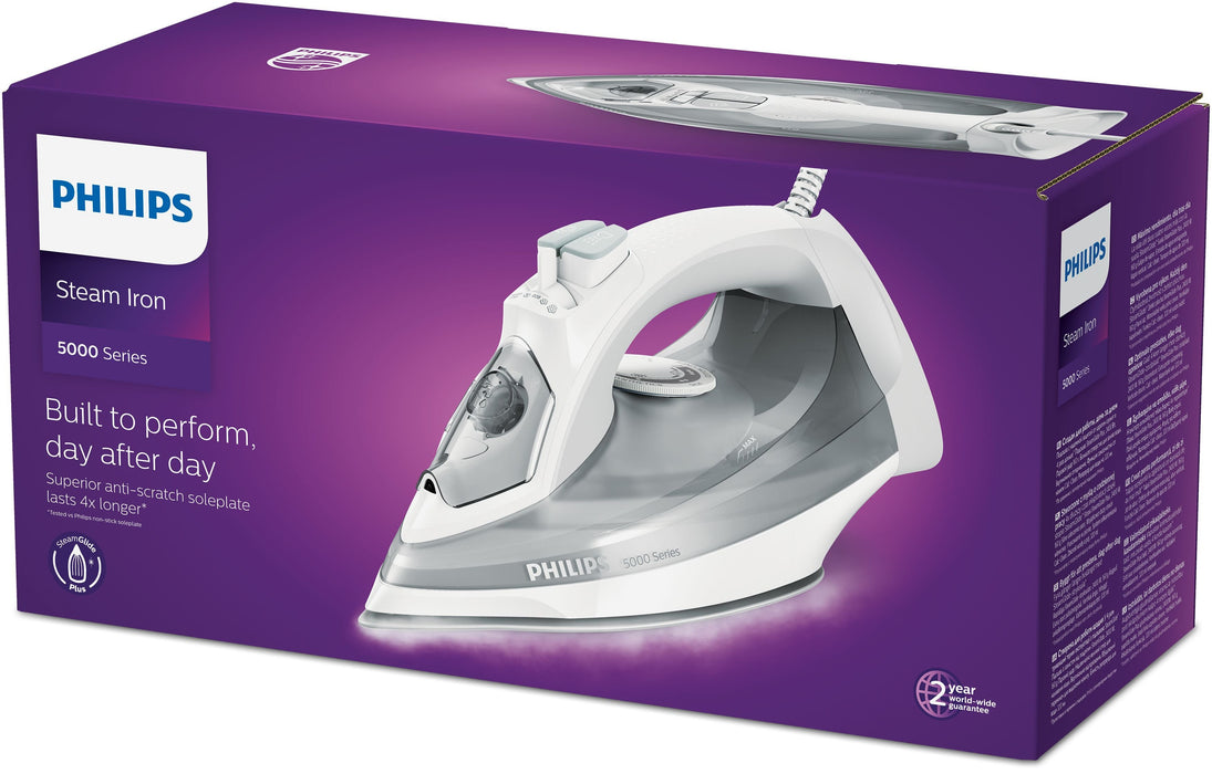 EAN 8710103968047 - Philips 5000 series DST5010/10 plancha Plancha a vapor Suela SteamGlide Plus 2400 W Gris, Blanco imagen 3