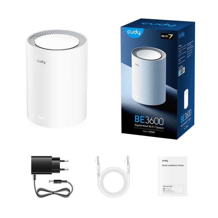 EAN 6971690793647 - Cudy M3600 Doble banda (2,4 GHz / 5 GHz) Wi-Fi 7 (802.11be) Blanco 3 Interno imagen 3
