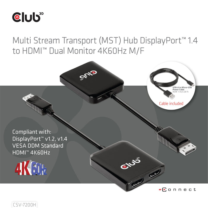 EAN 8719214471996 - CLUB3D CSV-7200H divisor de video DisplayPort 2x HDMI imagen 5