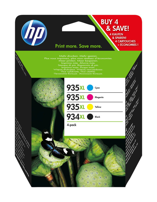 EAN 2200000047663 - HP 934XL High Yield Black/935XL Cyan/Magenta/Yellow 4-pack Original Ink Cartridges cartucho de tinta 4 pi imagen 1
