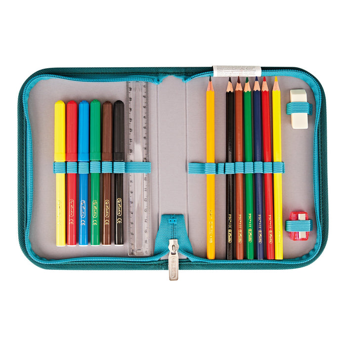 EAN 4008110358444 - Herlitz UltraLight Plus Green Rex juego de mochila escolar Niño Poliéster Verde, Turquesa imagen 4