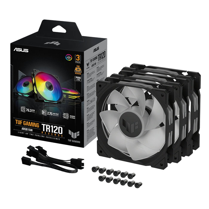 EAN 4711387543436 - ASUS TUF Gaming TR120 ARGB Reverse Fan - Triple Pack Carcasa del ordenador Ventilador 12 cm Negro imagen 9