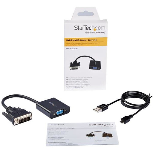 EAN 0065030850834 - StarTech.com DVI2VGAE adaptador de cable de vídeo 0,19 m Negro imagen 2