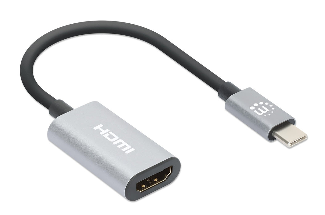 EAN 766623153973 - Manhattan 153973 adaptador de cable de vídeo 0,11 m USB Tipo C HDMI Gris imagen 2