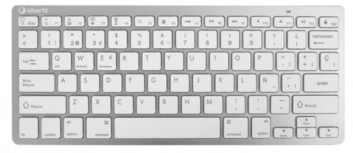 EAN 8420738193867 - SilverHT 111938640199 teclado Universal Bluetooth Español Plata, Blanco imagen 1
