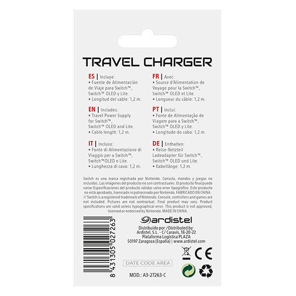 EAN 8431305027263 - Ardistel 8431305027263 cargador de dispositivo móvil Consola de juegos portátil Negro Corriente alterna I imagen 2