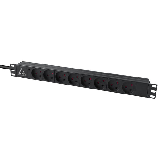 EAN 5715063053058 - Lanview LVR-2MDK-LIC-DK8 unidad de distribución de energía (PDU) 8 salidas AC 1U Negro imagen 2