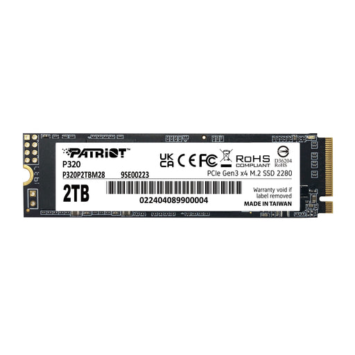 EAN 4711378427639 - Patriot Memory P320 2 TB M.2 PCI Express 3.0 NVMe imagen 1
