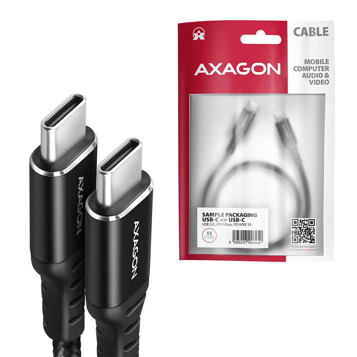 EAN 8595247906885 - Axagon BUCM-CM20AB cable USB USB 2.0 2 m USB C Negro imagen 6