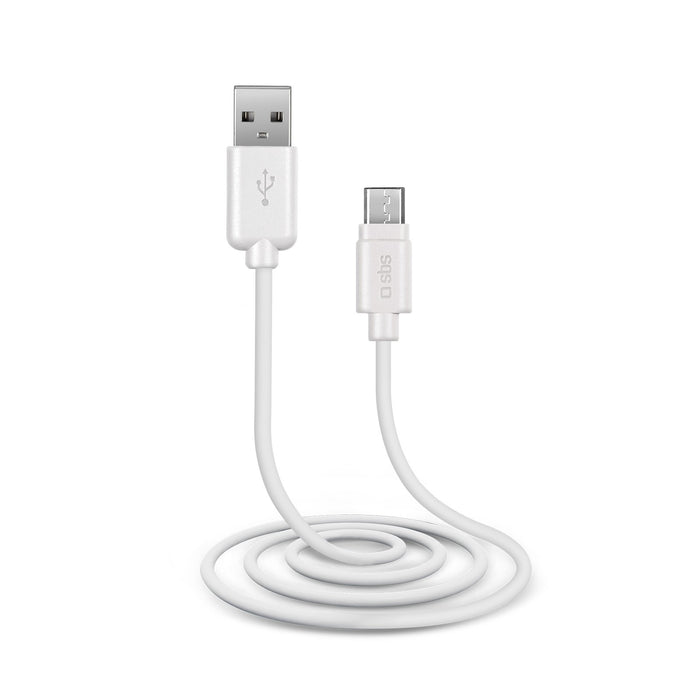 EAN 8018417196249 - SBS TECABLEMICROW cable USB USB 2.0 1 m Micro-USB B USB A Blanco imagen 1