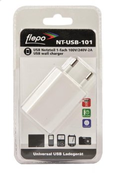 EAN 4038816113894 - Flepo NT-USB-101 cargador de dispositivo móvil Smartphone, Tableta Blanco Corriente alterna Interior imagen 2
