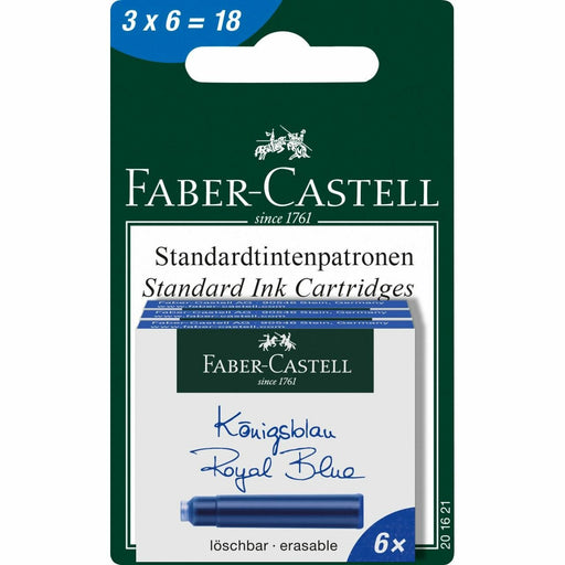 EAN 4005402016211 - Faber-Castell 201621 Recambio de bolígrafo Azul 18 pieza(s) imagen 1