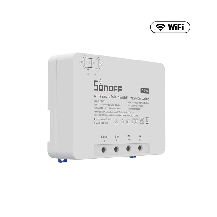 EAN 6920075776768 - Sonoff POWR3 interruptor eléctrico Interruptor inteligente Blanco imagen 1