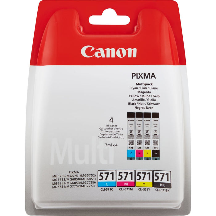 EAN 8714574631813 - Canon CLI-571 Multipack cartucho de tinta 4 pieza(s) Original Negro, Cian, Magenta, Amarillo imagen 1