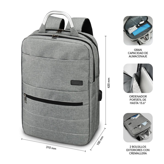 EAN 8436586741655 - SUBBLIM ELITE AIR PADDING 15.6'' GREY mochila Mochila informal Gris Poliéster imagen 4