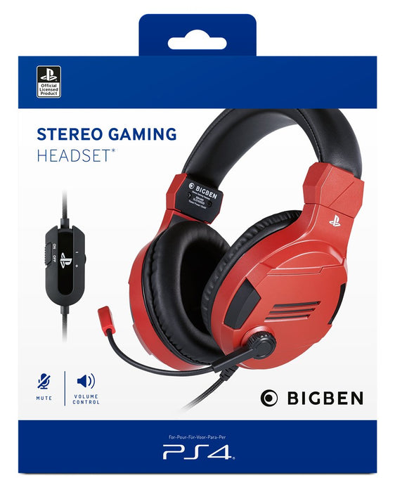 EAN 3499550381429 - Bigben Interactive PS4OFHEADSETV3R auricular y casco Auriculares Alámbrico Diadema Juego Rojo imagen 5