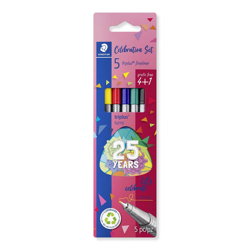 EAN 4007817091111 - Staedtler triplus fineliner 334 rotulador de punta fina 5 pieza(s) imagen 1