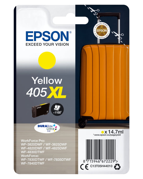 EAN 8715946672229 - Epson 405XL DURABrite Ultra Ink cartucho de tinta 1 pieza(s) Original Alto rendimiento (XL) Amarillo imagen 1
