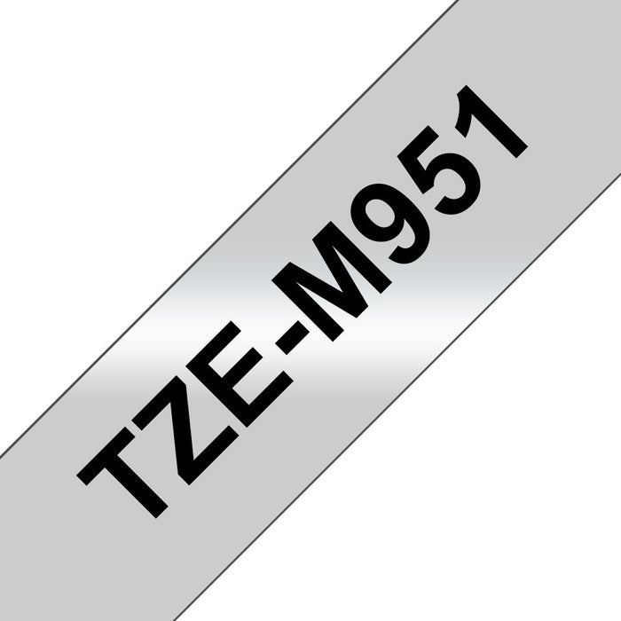 EAN 4977766692588 - Brother TZE-M951 cinta para impresora de etiquetas Negro sobre plata imagen 1