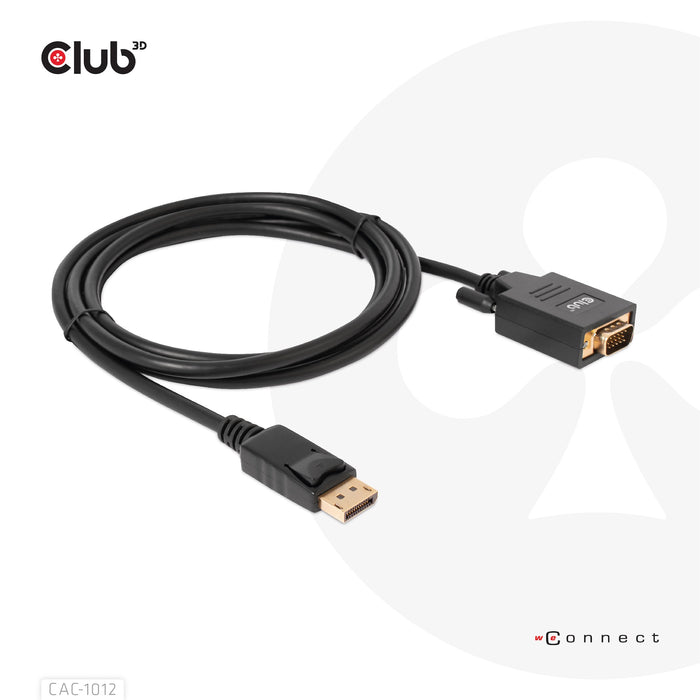 EAN 8719214472207 - CLUB3D CAC-1012 adaptador de cable de vídeo 2 m DisplayPort VGA (D-Sub) Negro imagen 7