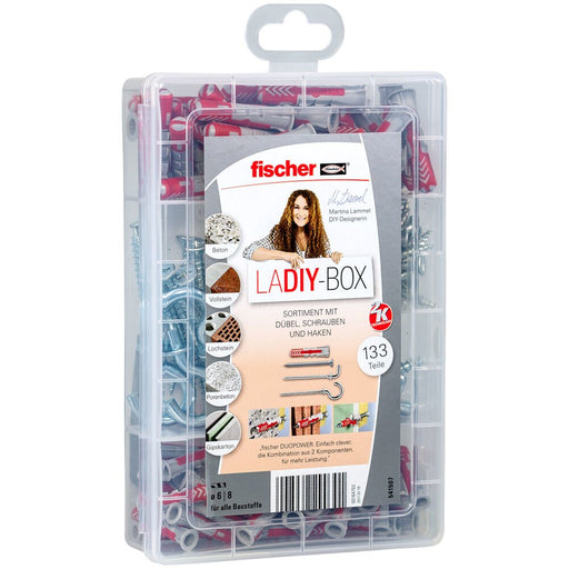 EAN 4048962290301 - Fischer 541507 tornillo de anclaje y taco 80 pieza(s) Juego de enchufes de pared y tornillos imagen 1