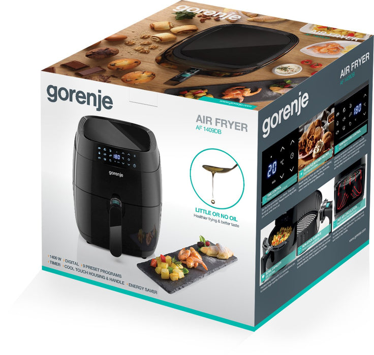 EAN 3838782424984 - Gorenje AF1409DB Sencillo 3,2 L 1400 W Freidora de aire caliente Negro imagen 7
