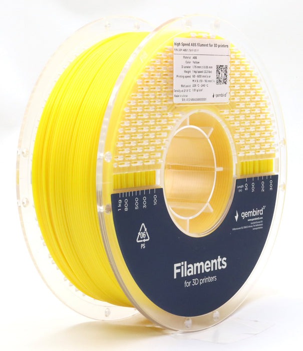 EAN 8716309131698 - Gembird 3DP-ABS1.75HY-01-Y material de impresión 3d ABS Amarillo 1 kg imagen 1