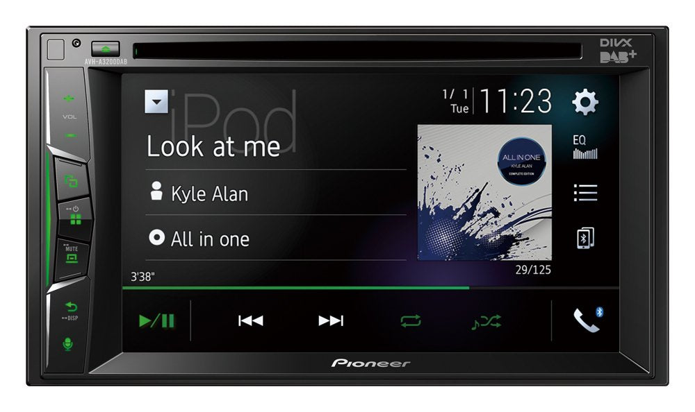 EAN 4988028425929 - Pioneer AVH-A3200DAB receptor multimedia para coche Negro Bluetooth imagen 1