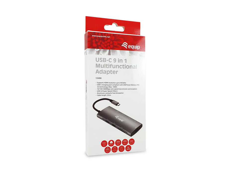 EAN 4015867233818 - Equip 133490 base para portátil y replicador de puertos Alámbrico USB 3.2 Gen 1 (3.1 Gen 1) Type-C Gris imagen 4