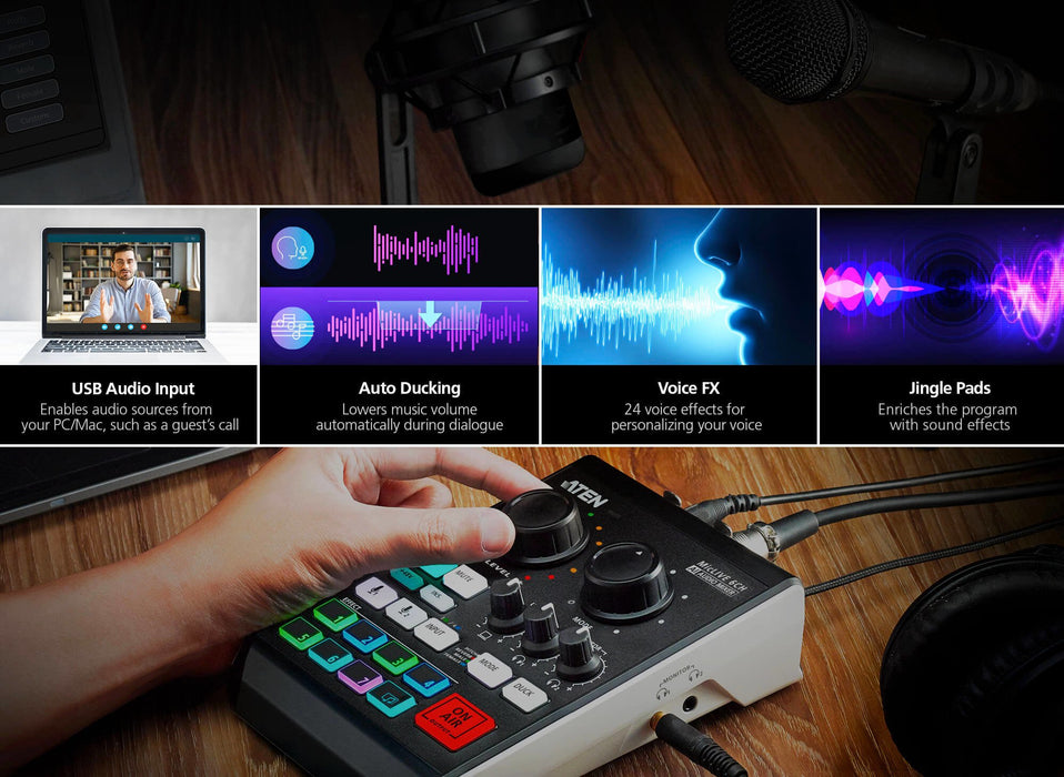 EAN 4710469341250 - ATEN UC8000 20 - 20000 Hz Negro, Gris imagen 6