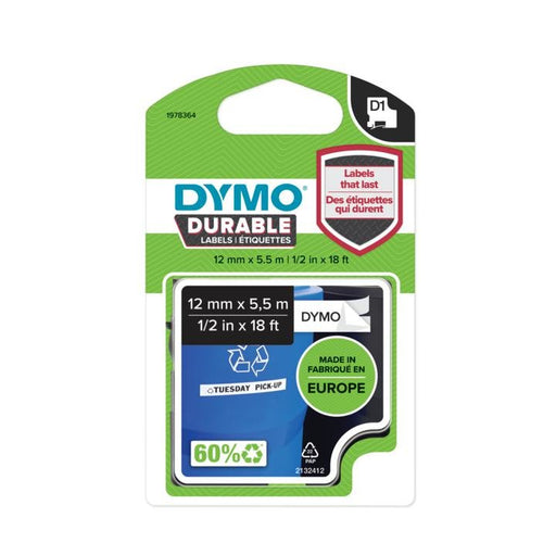EAN 3501179783642 - DYMO D1 Durable - Black on White - 12mm cinta para impresora de etiquetas imagen 2
