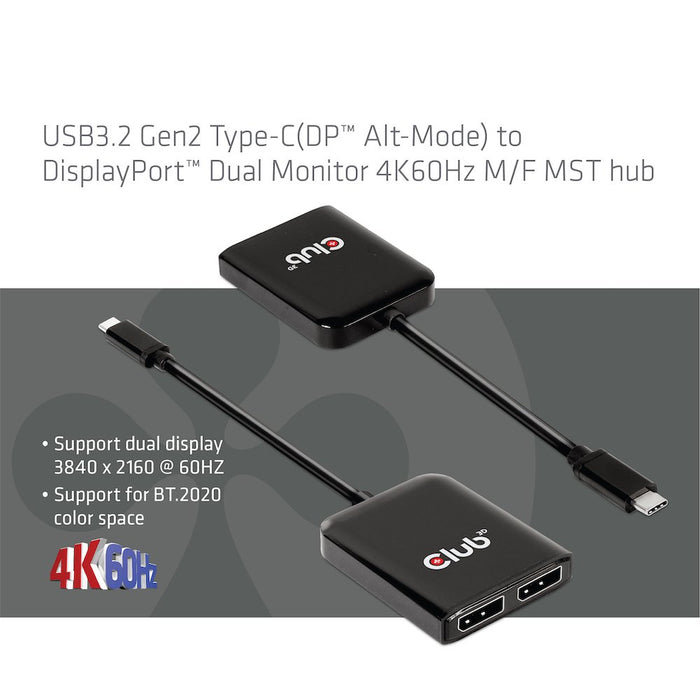 EAN 0841615102150 - CLUB3D CSV-1555 adaptador de cable de vídeo 1,5 m USB Tipo C 2 x DisplayPort Negro imagen 3