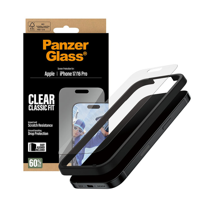 EAN 5715685025808 - PanzerGlass ® Screen Protector iPhone 17 | iPhone 16 Pro | Classic Fit w. EasyAligner Protector de pantal imagen 5