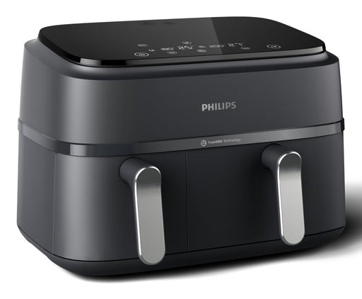 EAN 8720389033001 - Philips 3000 series NA351/00 freidora Doble 9 L Independiente 2750 W Freidora de aire caliente Negro, Pla imagen 1