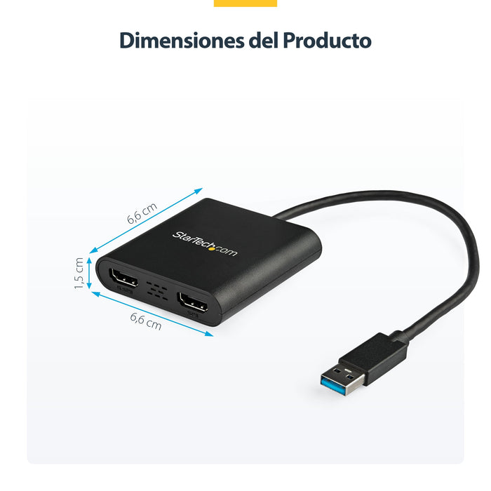 EAN 0065030868952 - StarTech.com USB32HD2 Adaptador gráfico USB 3840 x 2160 Pixeles Negro imagen 9